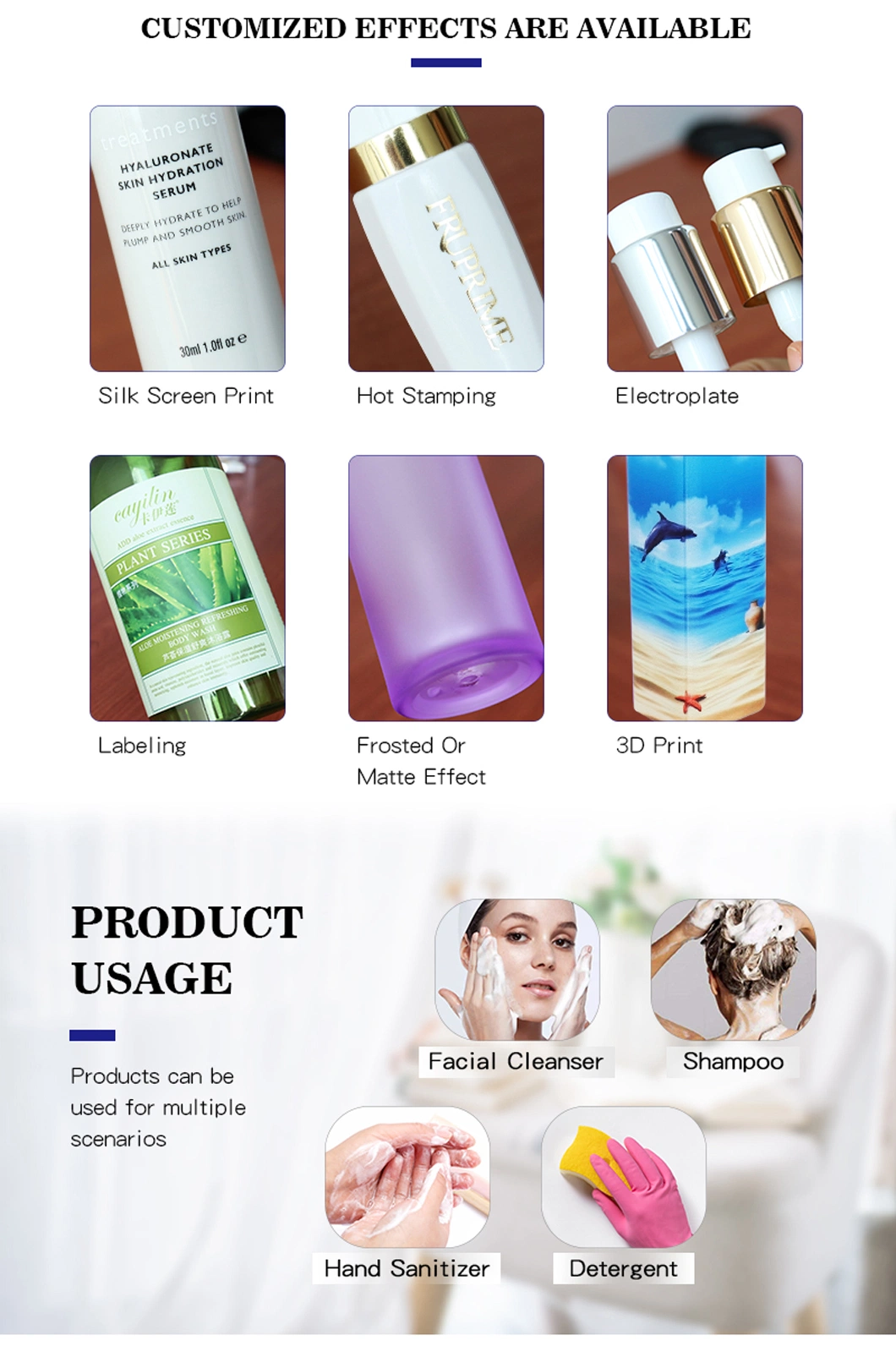 Skincare Packaging Face Wash Recyclable Foam Pump Dispenser Bottle 100ml 120ml1 50ml 180ml 200ml Foam Dispenser Bottle